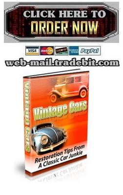 Product picture Vintage Cars - Restoration Tips From A Classic Car Junkie