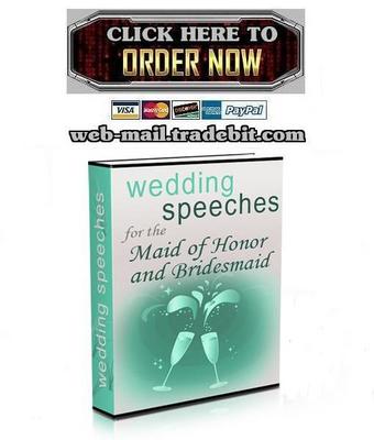 Product picture Wedding Speeches for the Maid of honor and Bridesmaids